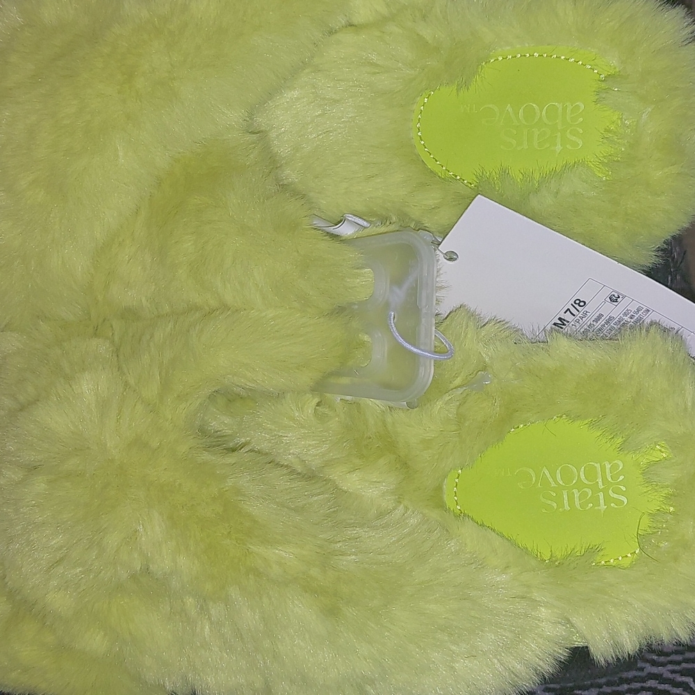 Womens Paris crossband fur slippers 7/8‎